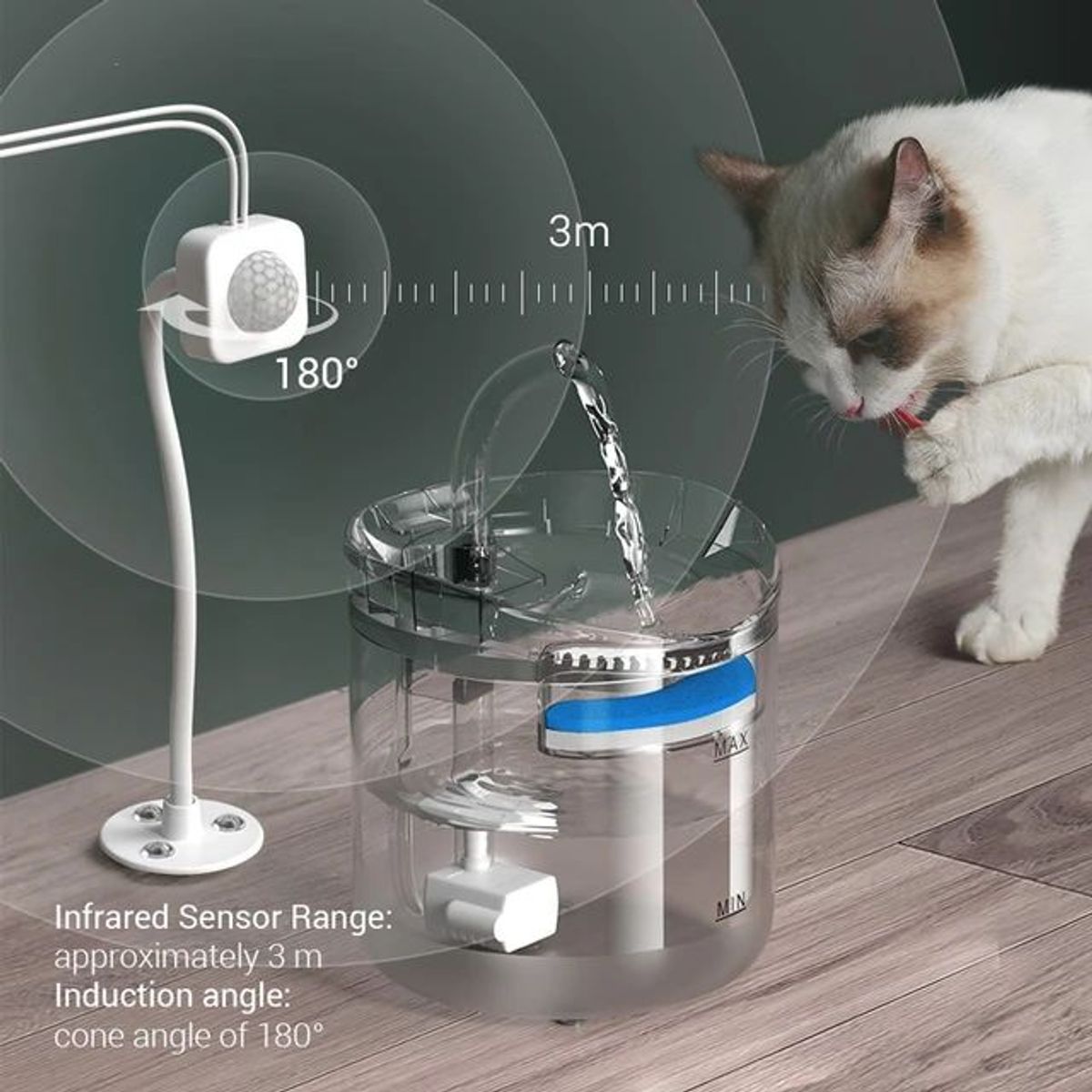 XALTA - Fuente De Agua Para Gatos Perros Bebedero Para Mascotas