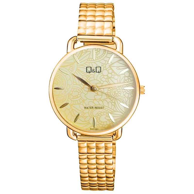 Q AND Q - Reloj Q&q Qyq Flowers Qc27j201 Cuadritos Acero + Estuche_.