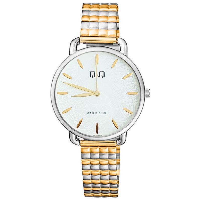 Q AND Q - Reloj Q&q Qyq Flowers Qc27j201 Cuadritos Acero + Estuche