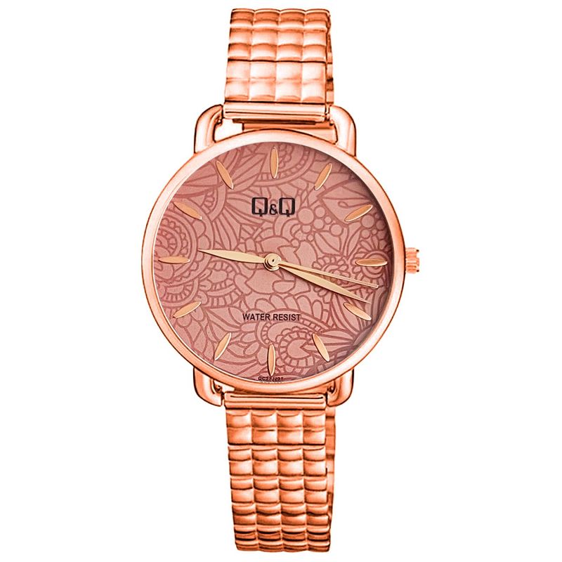 Q AND Q - Reloj Q&q Qyq Flowers Qc27j201 Cuadritos Acero + Estuche_.