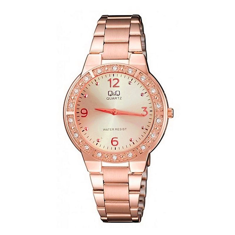 Q AND Q - Reloj Q&q Qyq Acero Inoxidable Dama Diamond +estuche_.