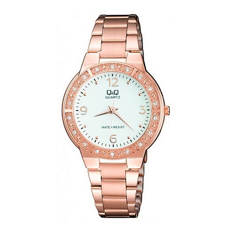 Q AND Q - Reloj Q&q Qyq Acero Inoxidable Dama Diamond +estuche_.
