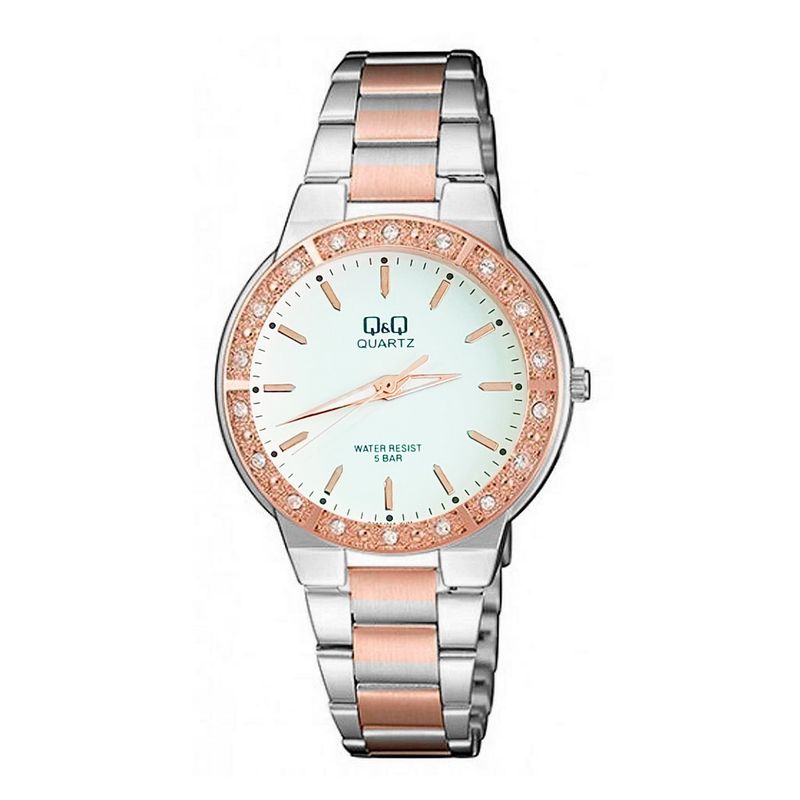 Q AND Q - Reloj Q&q Qyq Q985j010 Elegante Star Diamond Mujer +estuche_.