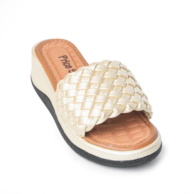 PRICE SHOES - Price Shoes Sandalia Confort Moda Mujer 692T5376CHAMPANA