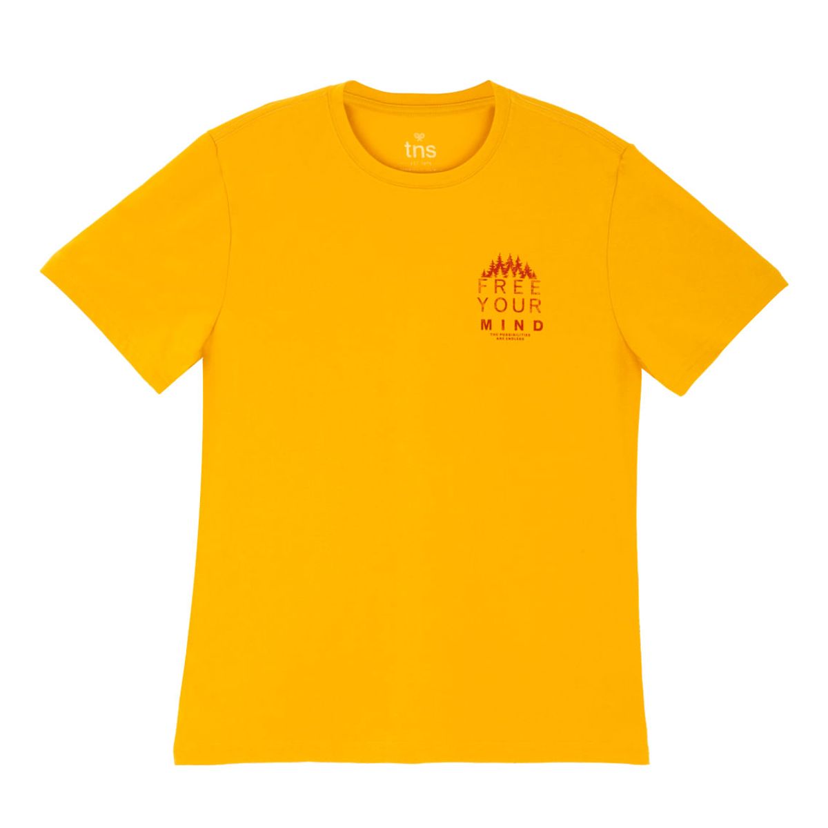 TENNIS - Camiseta amarilla manga corta para hombre