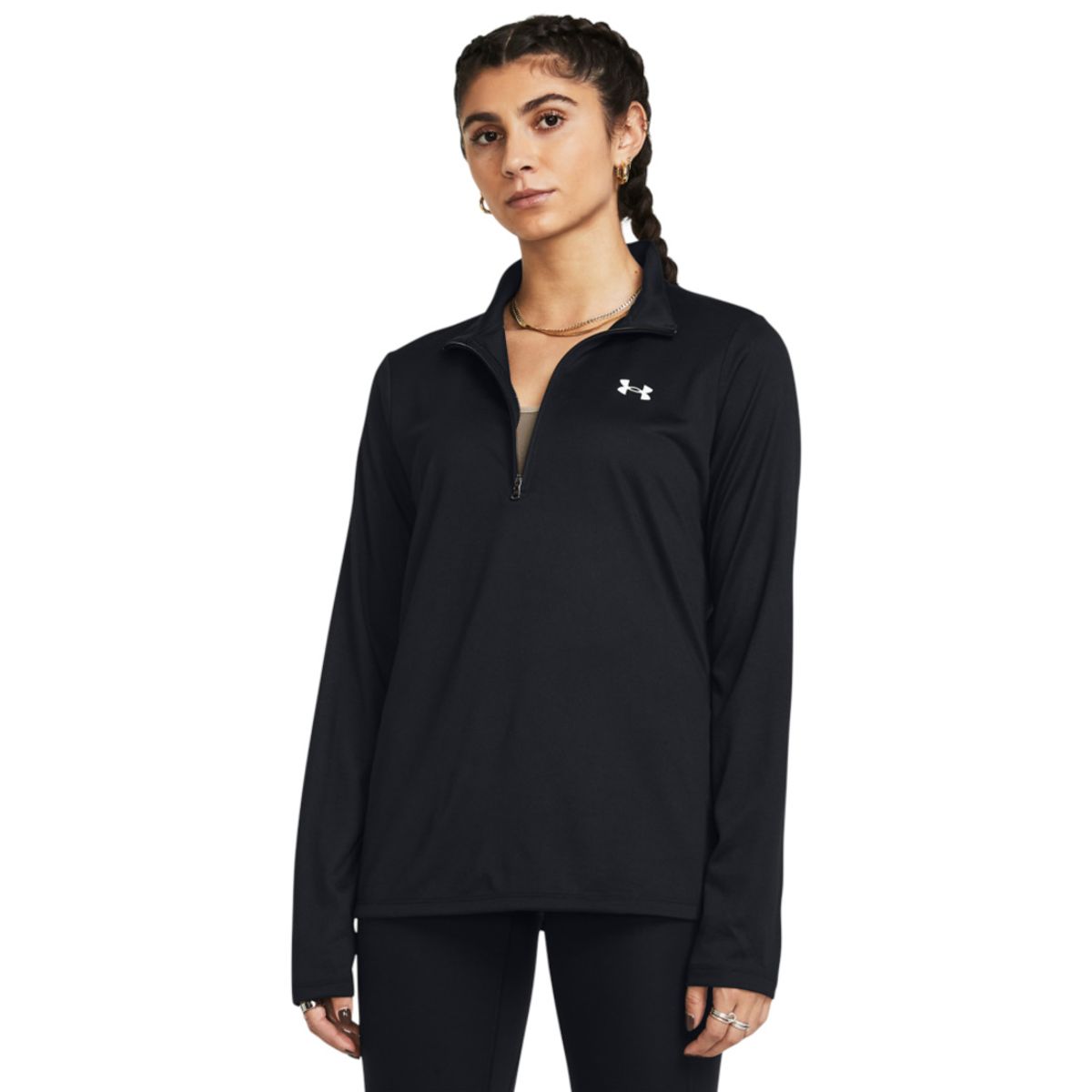 UNDER ARMOUR - Chaqueta Tech 1/2 Zip- Solid Mujer 1384224-001-N11 UNDER ARMOUR