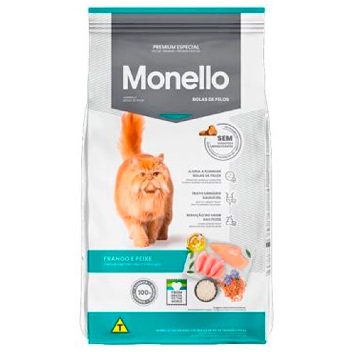 MONELLO - Monello Gato Bolas De Pelo Pescado Y Pollo 1 kg