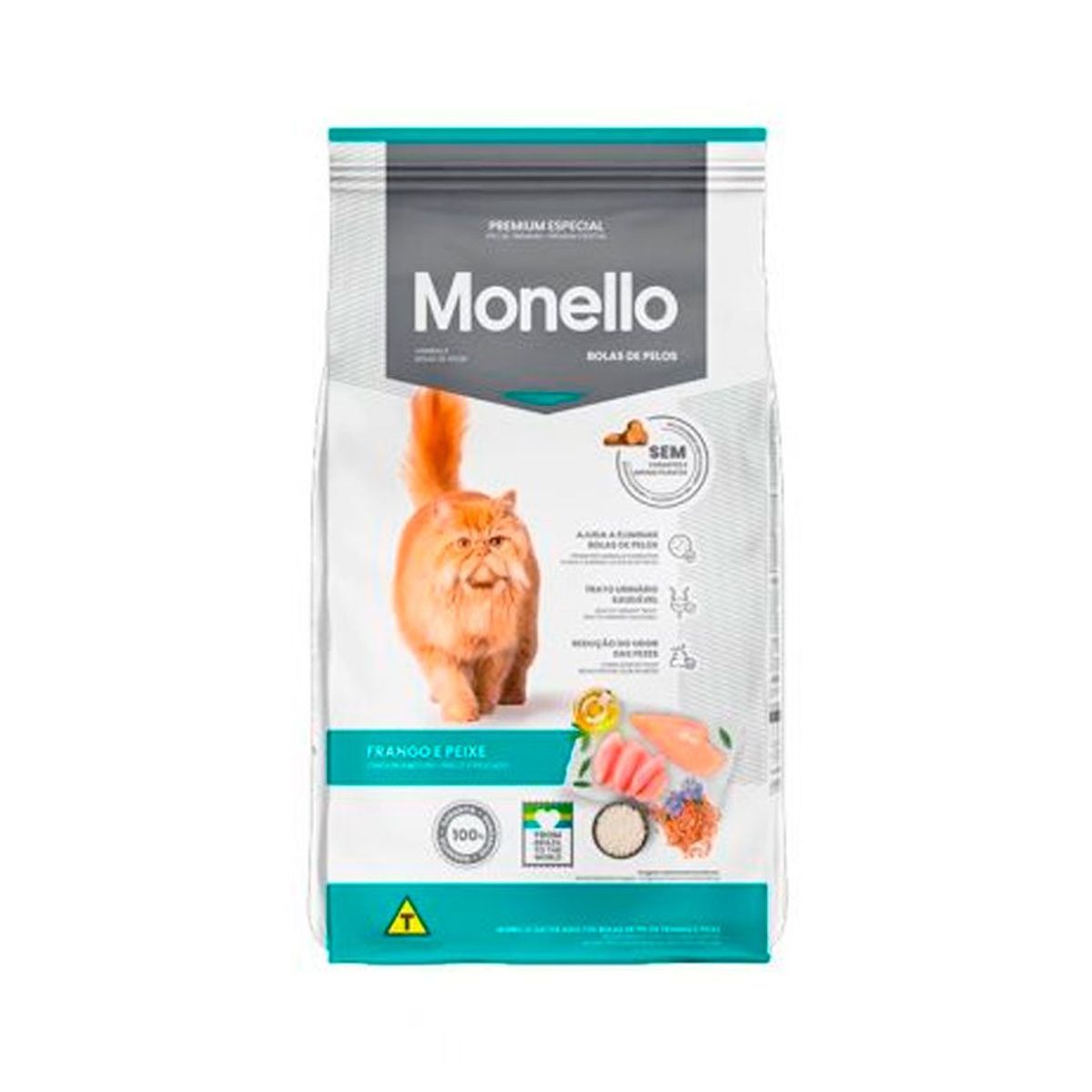 MONELLO - Monello Gato Bolas De Pelo Pescado Y Pollo 1 kg