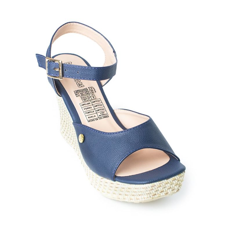 PRICE SHOES - Price shoes Plataforma Moda Mujer 182AL1580AZUL
