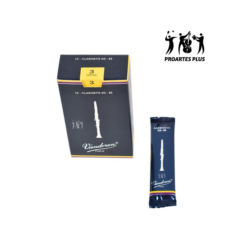 VANDOREN - Caña Clarinete Bb # 3 Vandoren Cr103 Paquete X 1