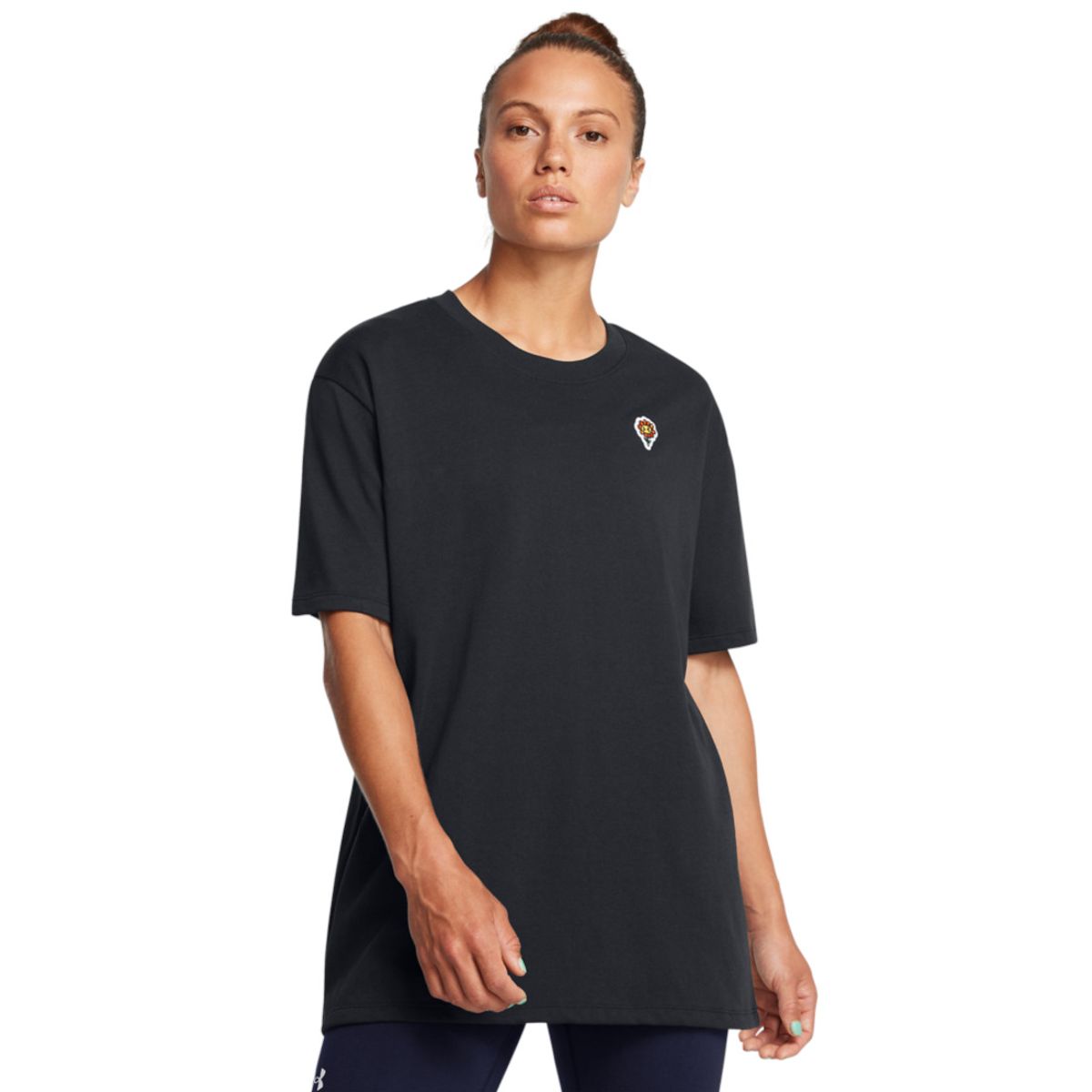 UNDER ARMOUR - Camiseta UA W HWOS FLOWER EMB SS Mujer 1386852-001-N11 UNDER ARMOUR