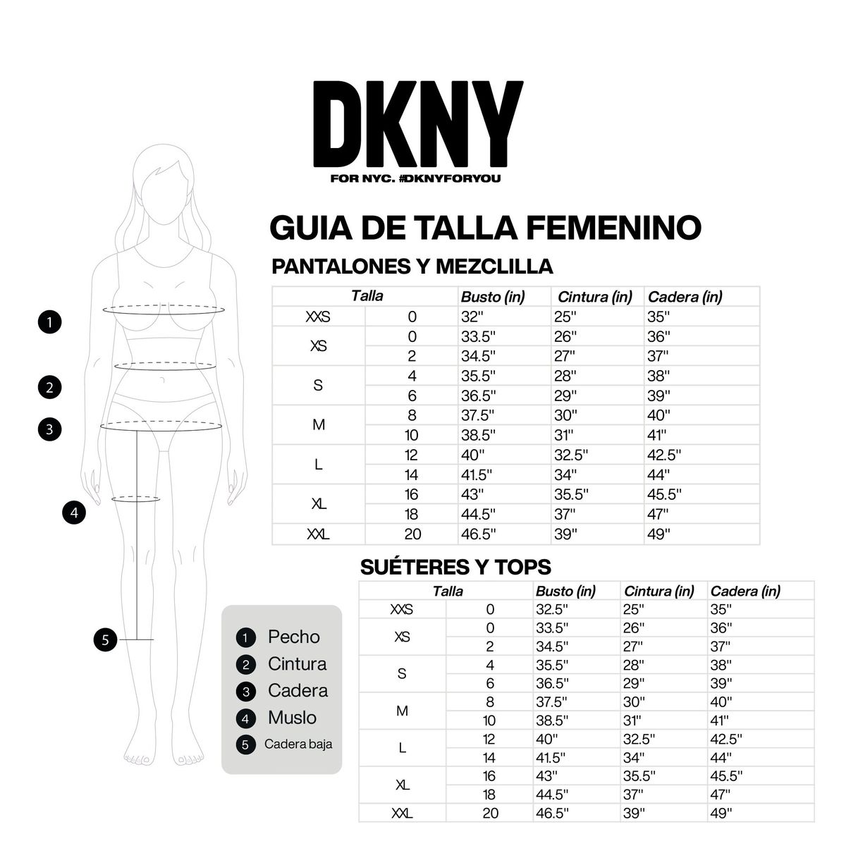 DKNY - Camiseta Logo Dkny Original Blanco Para Mujer