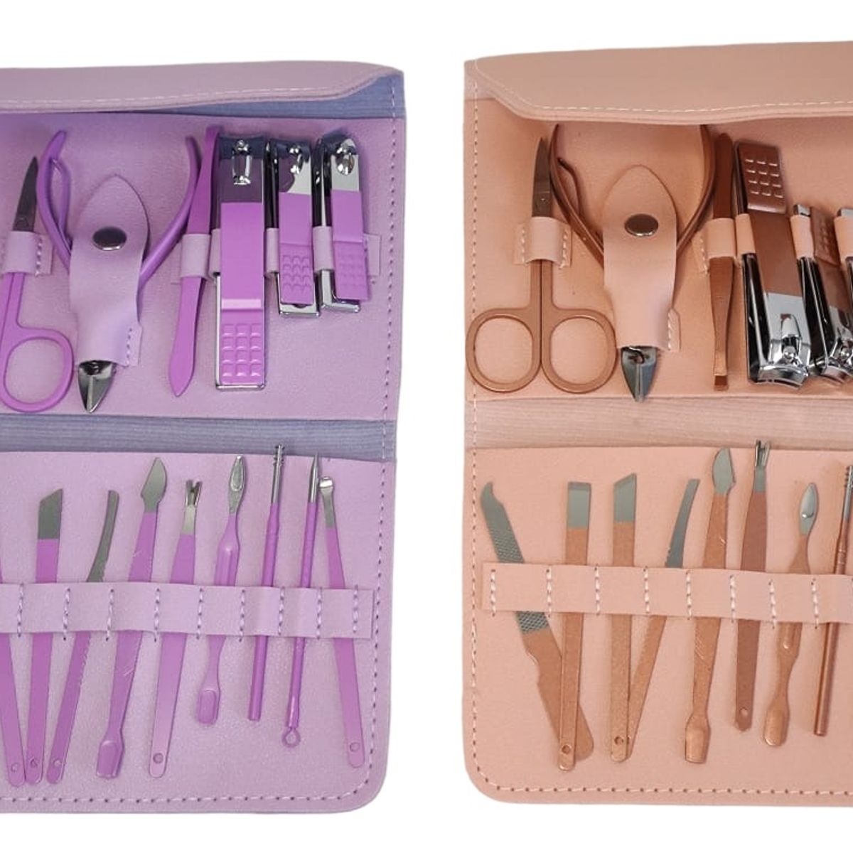 GENERICO - Kit Set Manicure Pedicure Cortauñas Accesorios Acero Estuche