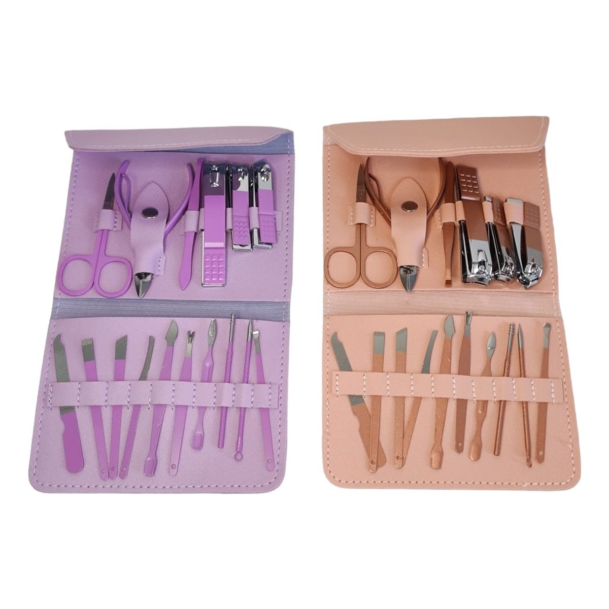 GENERICO - Kit Set Manicure Pedicure Cortauñas Accesorios Acero Estuche