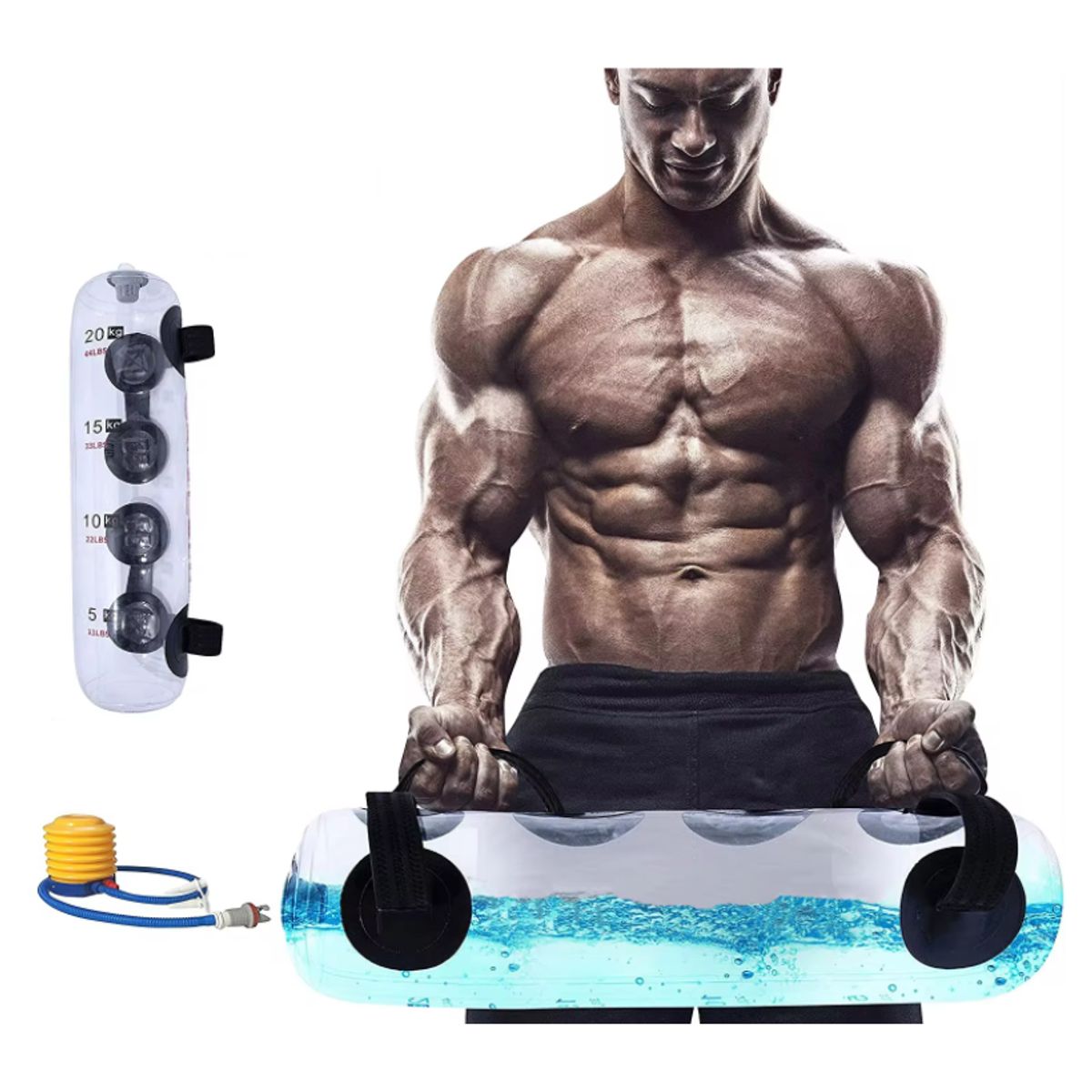 GENERICO - Saco Ejercicio Bolsa Entrenamiento 5-10kg Agua Gimnasio Gym