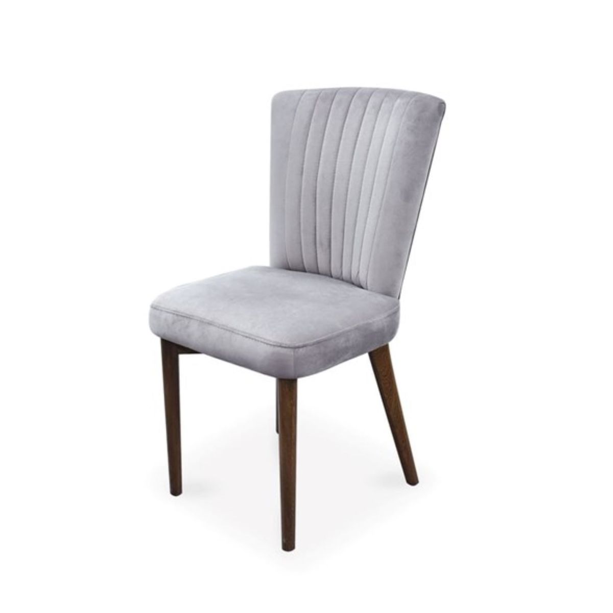 ELITE LIVING - SETX2 SILLA DE COMEDOR REGINA NATURAL OSCURO MICROFIBRA TAUPE