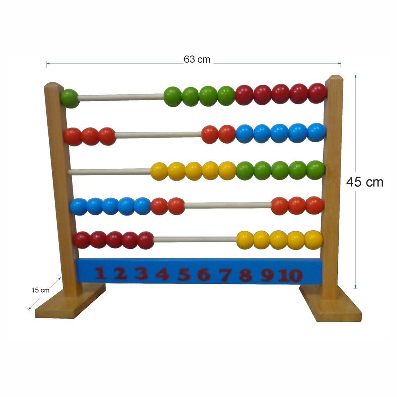 MAFEGO - Ábaco Cerrado Grande En Madera Mfg1003 Mafego Multicolor