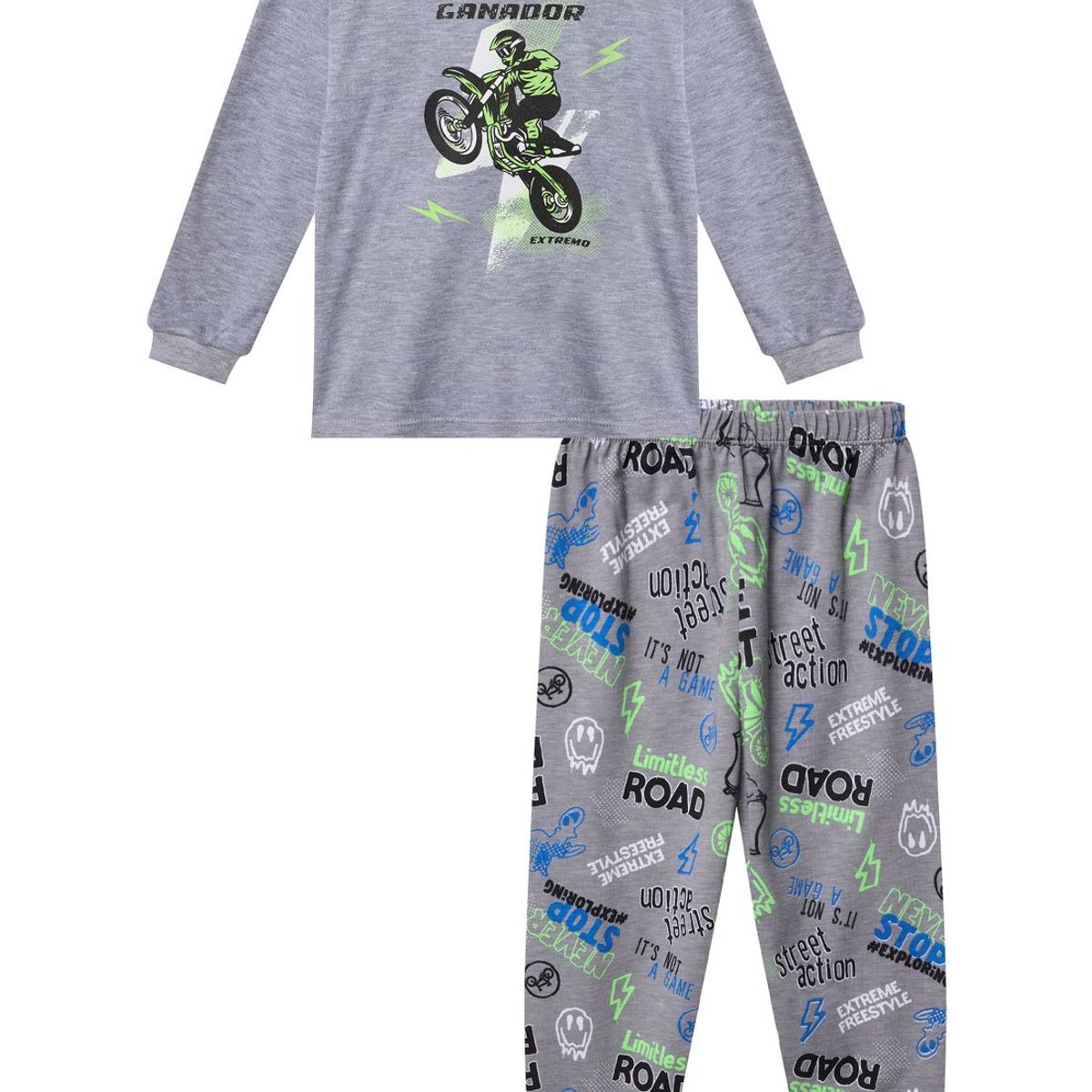 SANTANA - Pijama Niño Matías Gris Medio