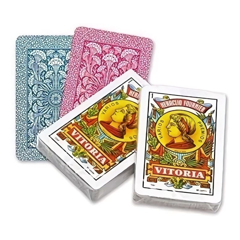 GENERICO - Baraja De Cartas Española 50 Cartas 1 Baraja Plastica Negro
