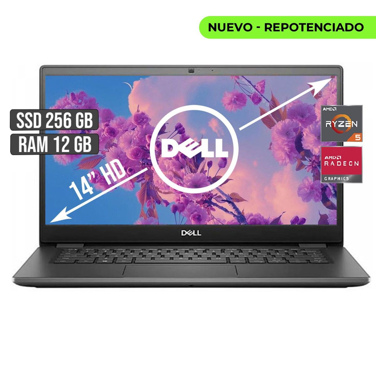 DELL - Portátil Dell Vostro 3405 AMD Ryzen 5 12GB RAM 256GB SSD 14"