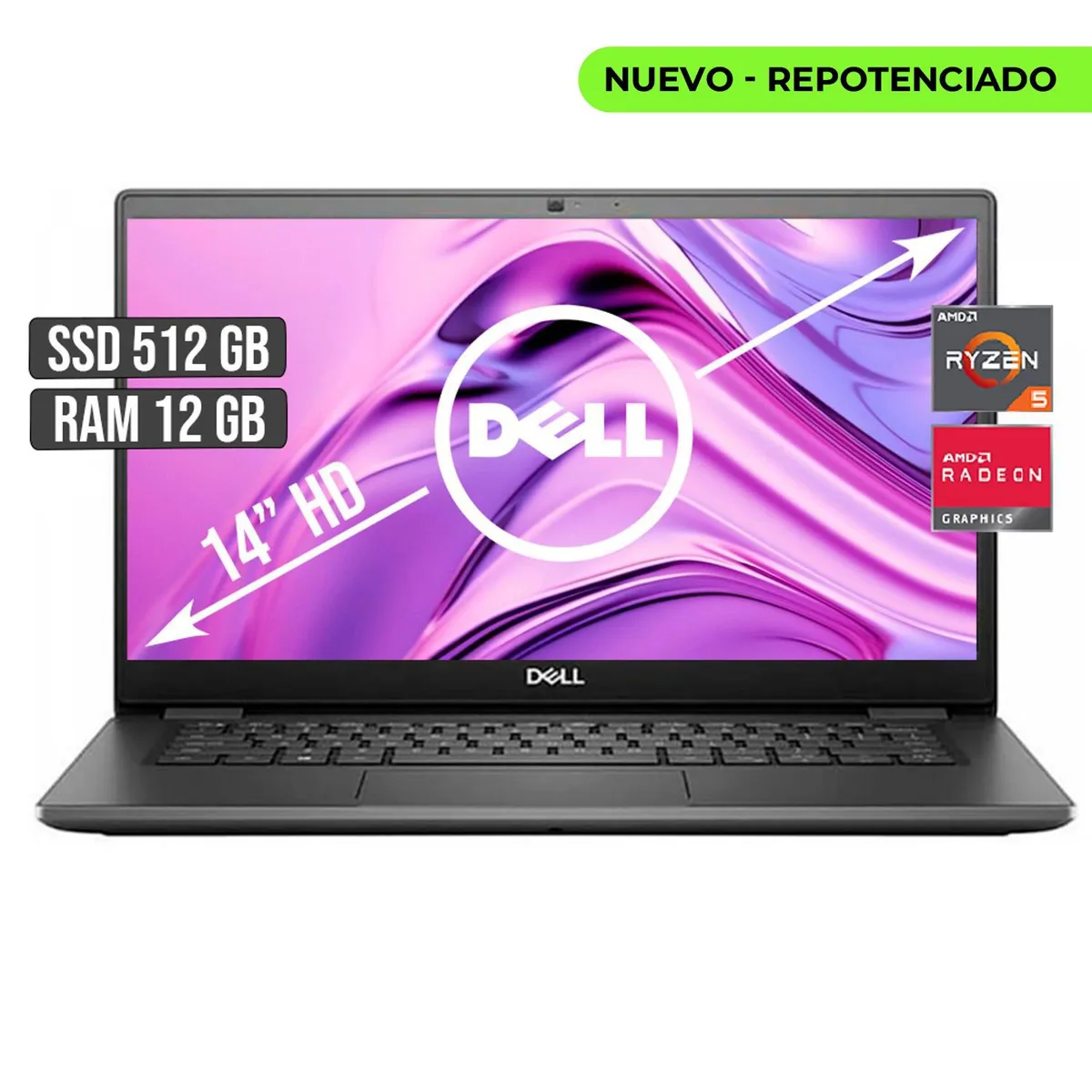 DELL - Portátil Dell Vostro 3405 AMD Ryzen 5 512GB 12GB RAM 14"