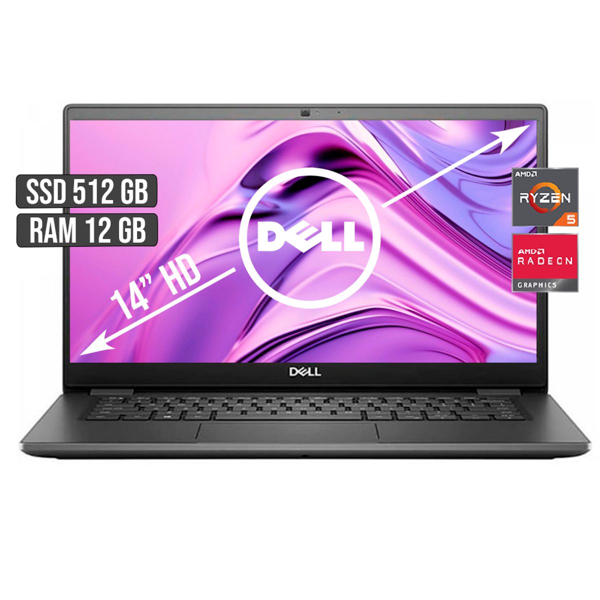 DELL - Portátil Dell Vostro 3405 AMD Ryzen 5 512GB 12GB RAM 14"