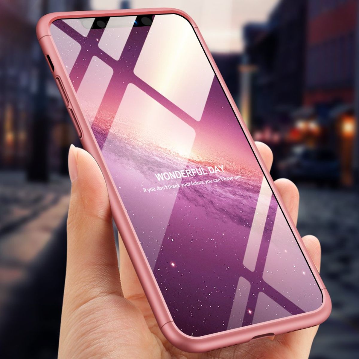 GENERICO - Funda Forro Estuche Protector 360 Para iPhone XS MAX ROSA