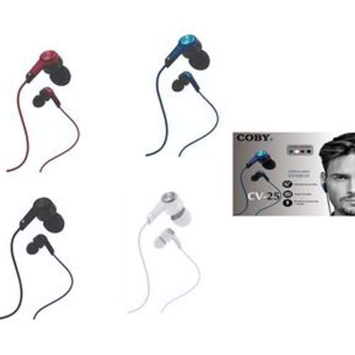 COBY - Auriculares In Ear Coby Cve-225 Audio Avanzado Microfono.
