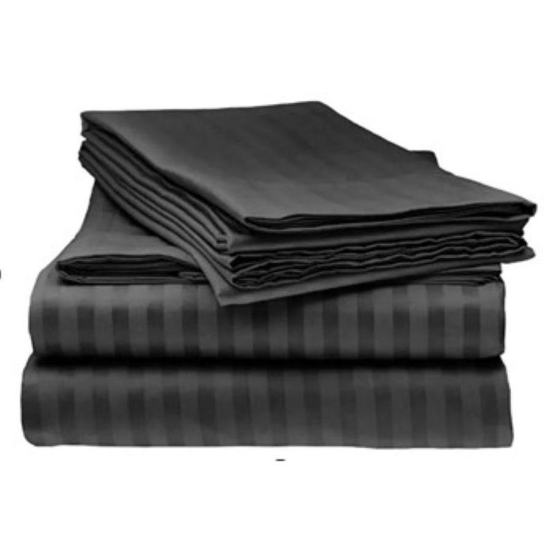 ZHOPI CO - Sabanas Doble Negro mas Dos  Almohadas Cervical de Cuello