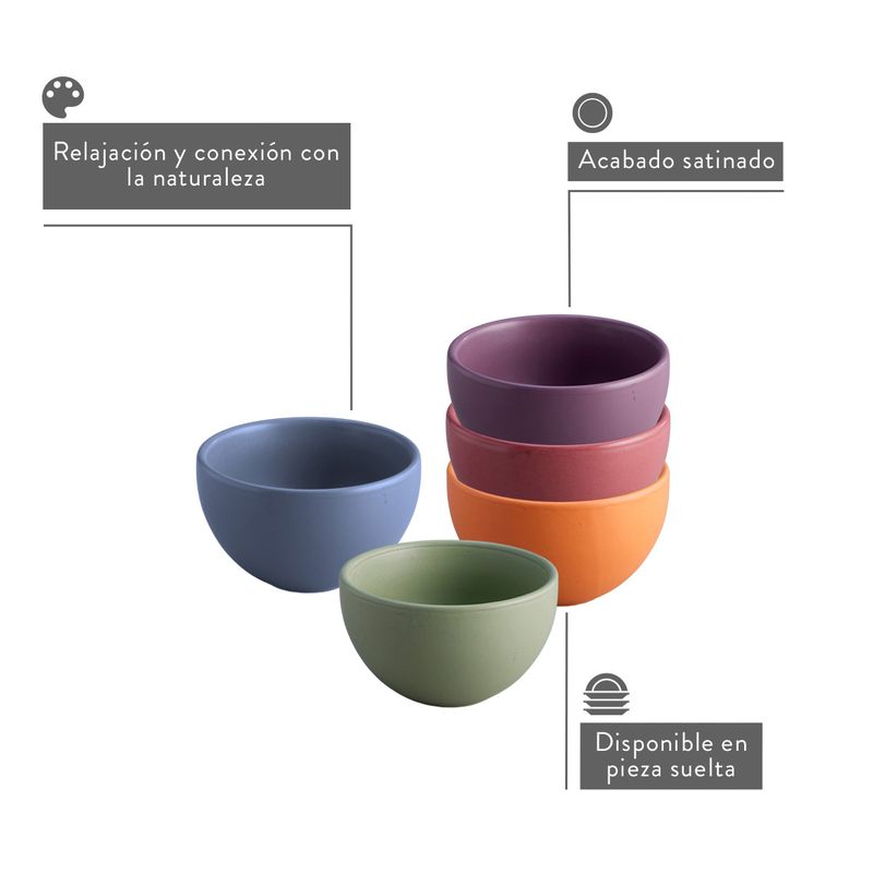 CORONA - Setx 5 Mini Bowls 311.2ml Tonos Surtidos.