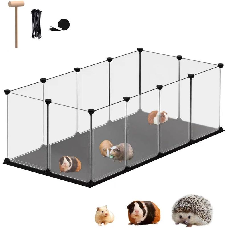 KOBALT - Corral para mascotas con tapete impermeable lavable