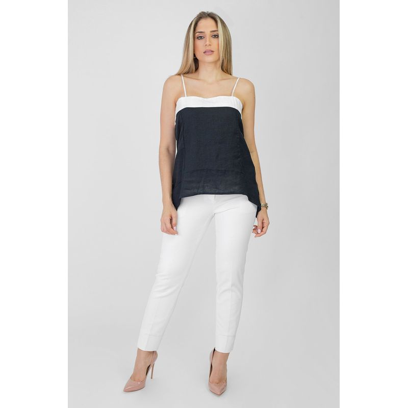 DKNY - Top Wht Dkny para Mujer Negro