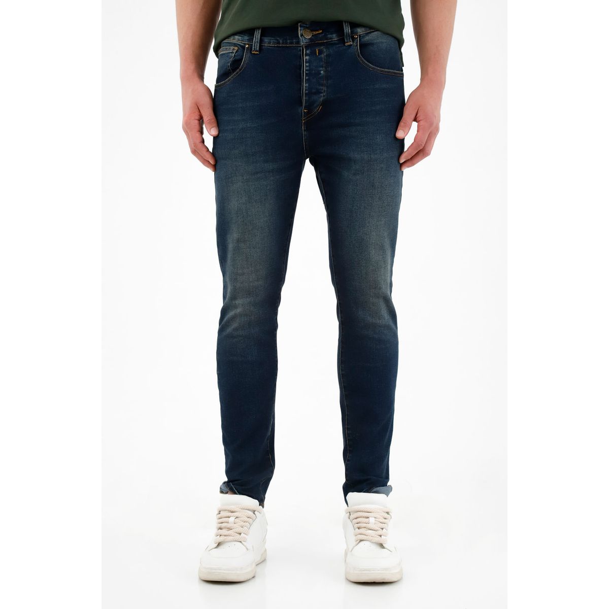 TENNIS - Jean azul Super Skinny con iluminaciones para hombre