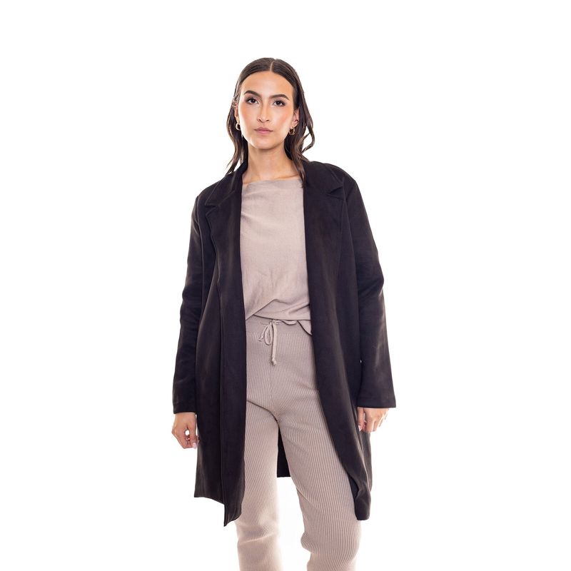 DREAMER - ABRIGO  EN COLOR NEGRO Y VERDE PARA MUJER_.