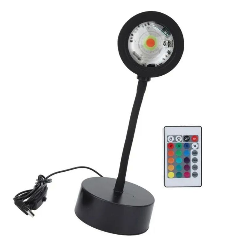 GENERICO - Lampara Sunset Atardecer Luz Led con Control 16 Colores
