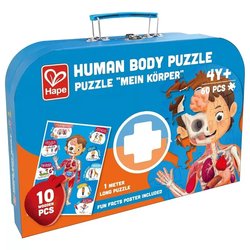 HAPE - Rompecabezas Educativo Del Cuerpo Humano Hape 60 Piezas Niño