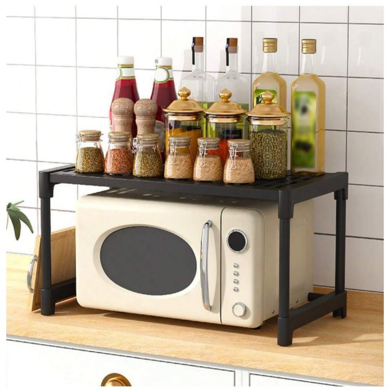 ONE PIXEL - Rack Estante Microondas Organizador Cocina Ahorra Espacio Negro