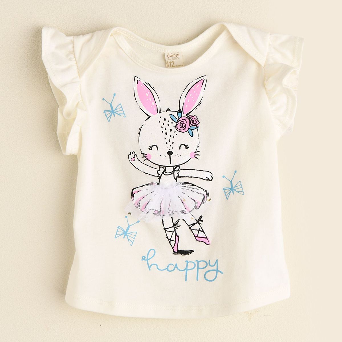 YAMP - Camiseta Bebé Niña Algodón YAMP