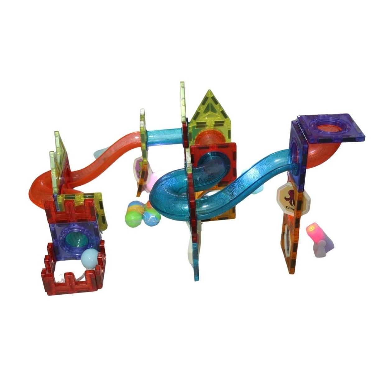 GENERICO - Juego Construccion con luz Bloques Magneticos 75 Piezas