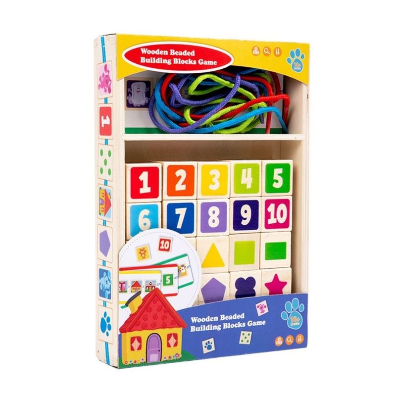GENERICO - Juego Educativo Memoriza Secuencia Enhebra Bloques Tarjetas