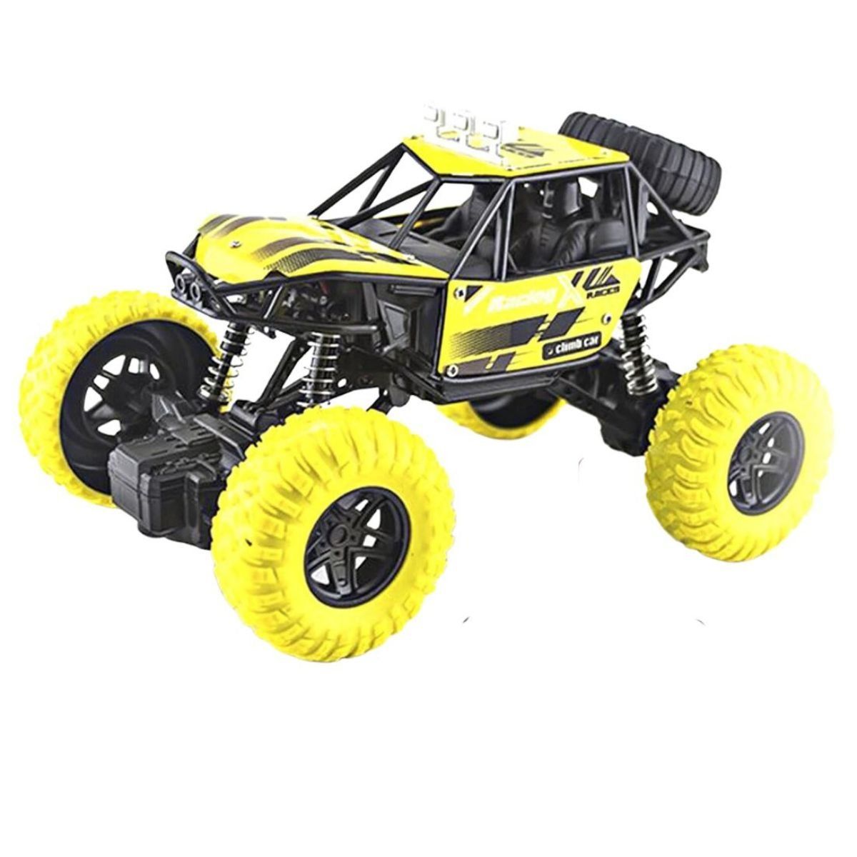 GENERICO - Carro Todoterreno Control Remoto esc 118 2Baterias Amarillo.-