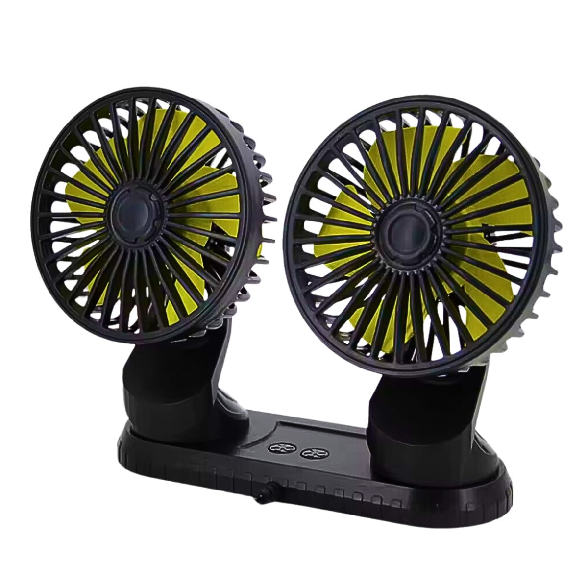 GENERICO - Ventilador Doble Para Carro Y Oficina Graduable Conexion Usb