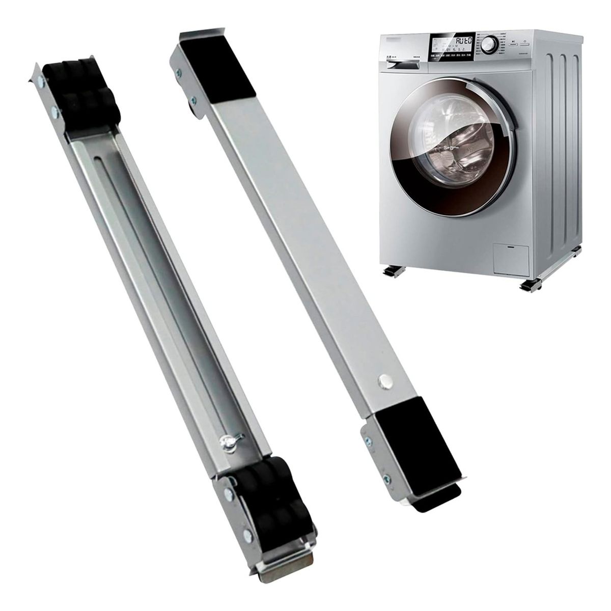 GENERICO - Base Ajustable Soporte Rueda Lavadora Estufa Retractil Movil