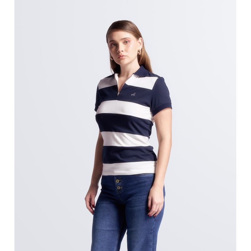DEREK - Polo Para Mujer Combinado Derek.-