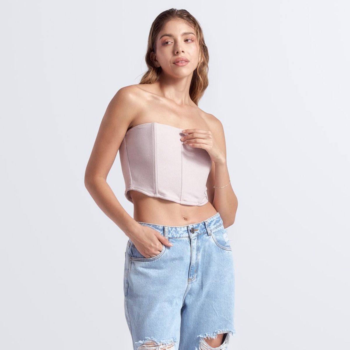 TYPER - Blusa Para Mujer Tipo Corset Typer