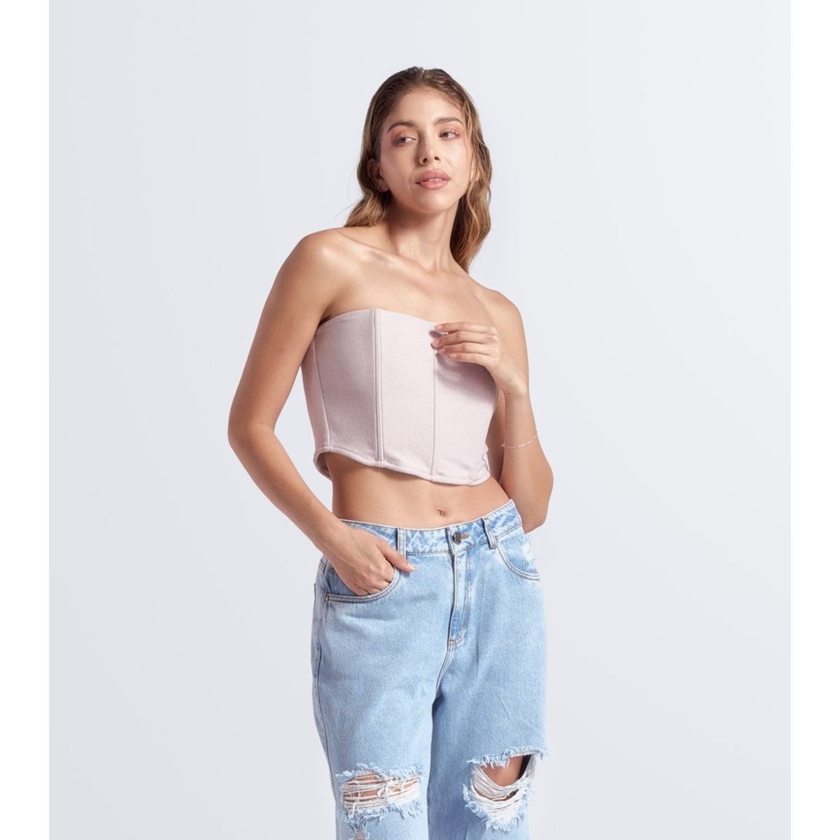 TYPER - Blusa Para Mujer Tipo Corset Typer