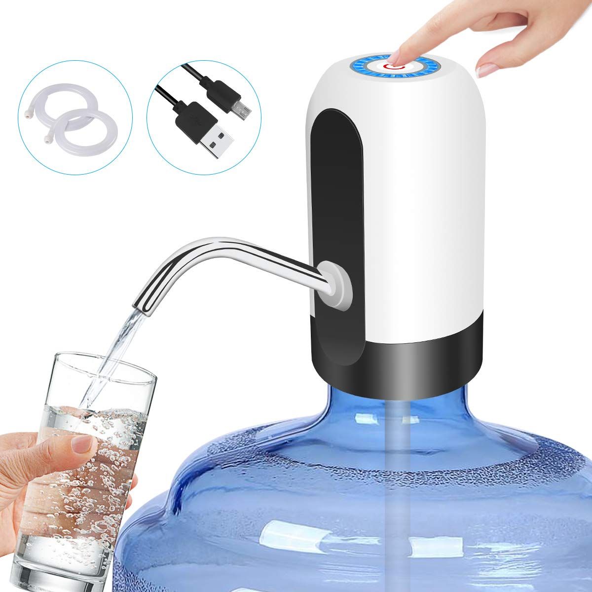 AGUALOGIC - Dispensador De Agua Recargable Para Botellón Bomba Electrica