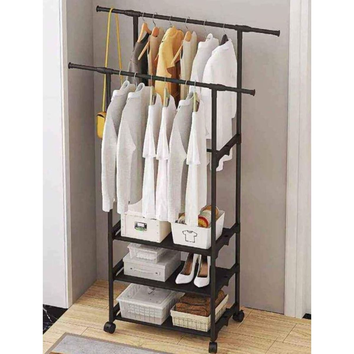 GENERICO - Rack Organizador Multifuncional con Ruedas y Estantes