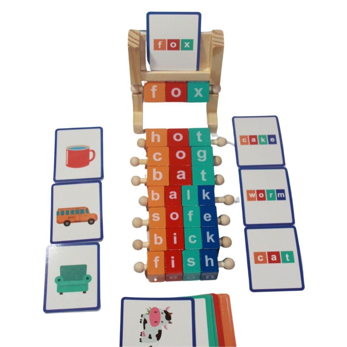 GENERICO - Juguete Didactico Aprender Inglés Tarjetas Con Soporte