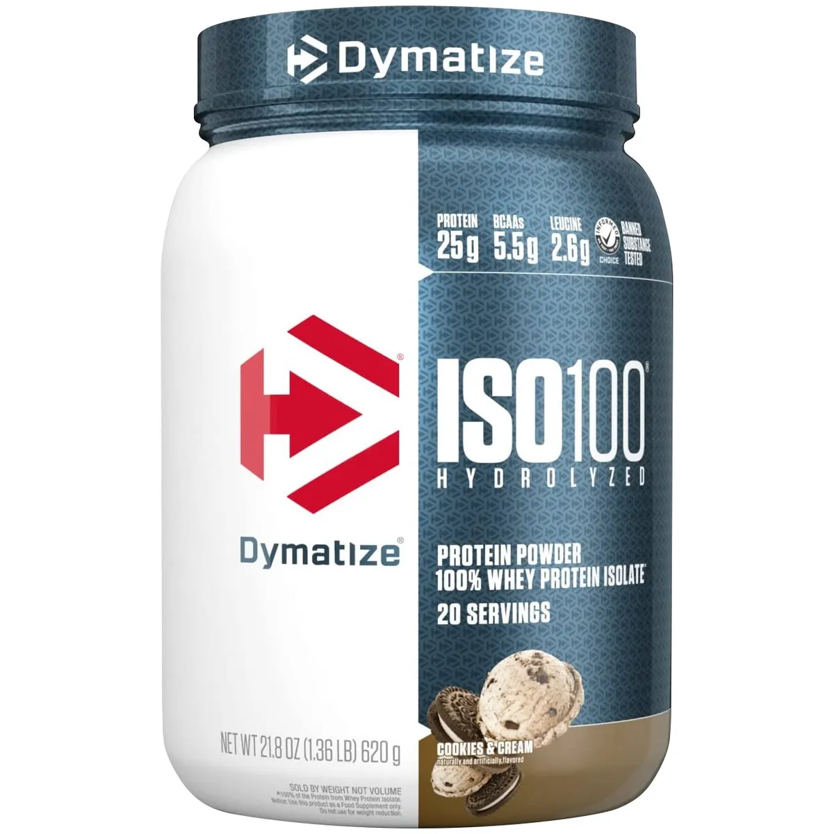 DYMATIZE - ISO 100 20 Servicios Cookies And Cream - Dymatize